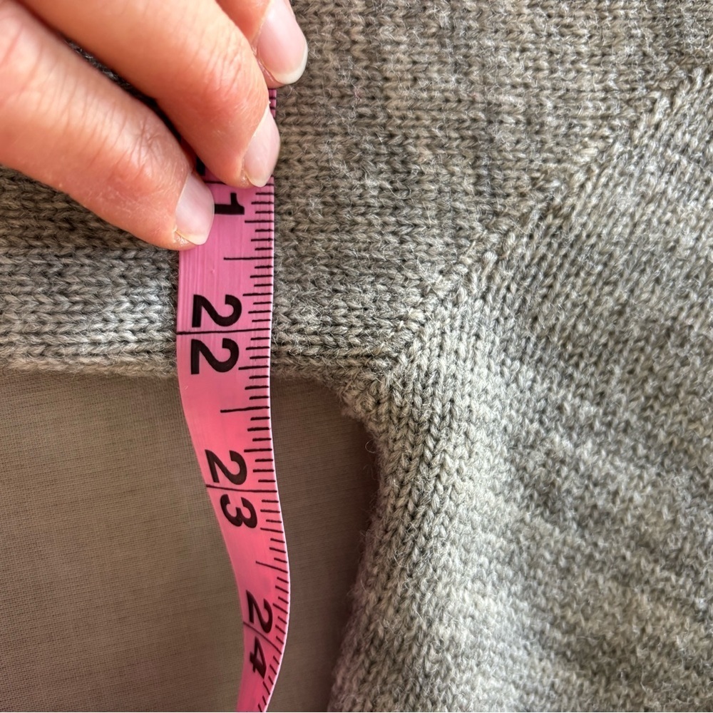 Vintage May Claire Wool Orlon Blend Gray Knit Button-Up Cardigan Duster Coat M - Picture 7 of 7